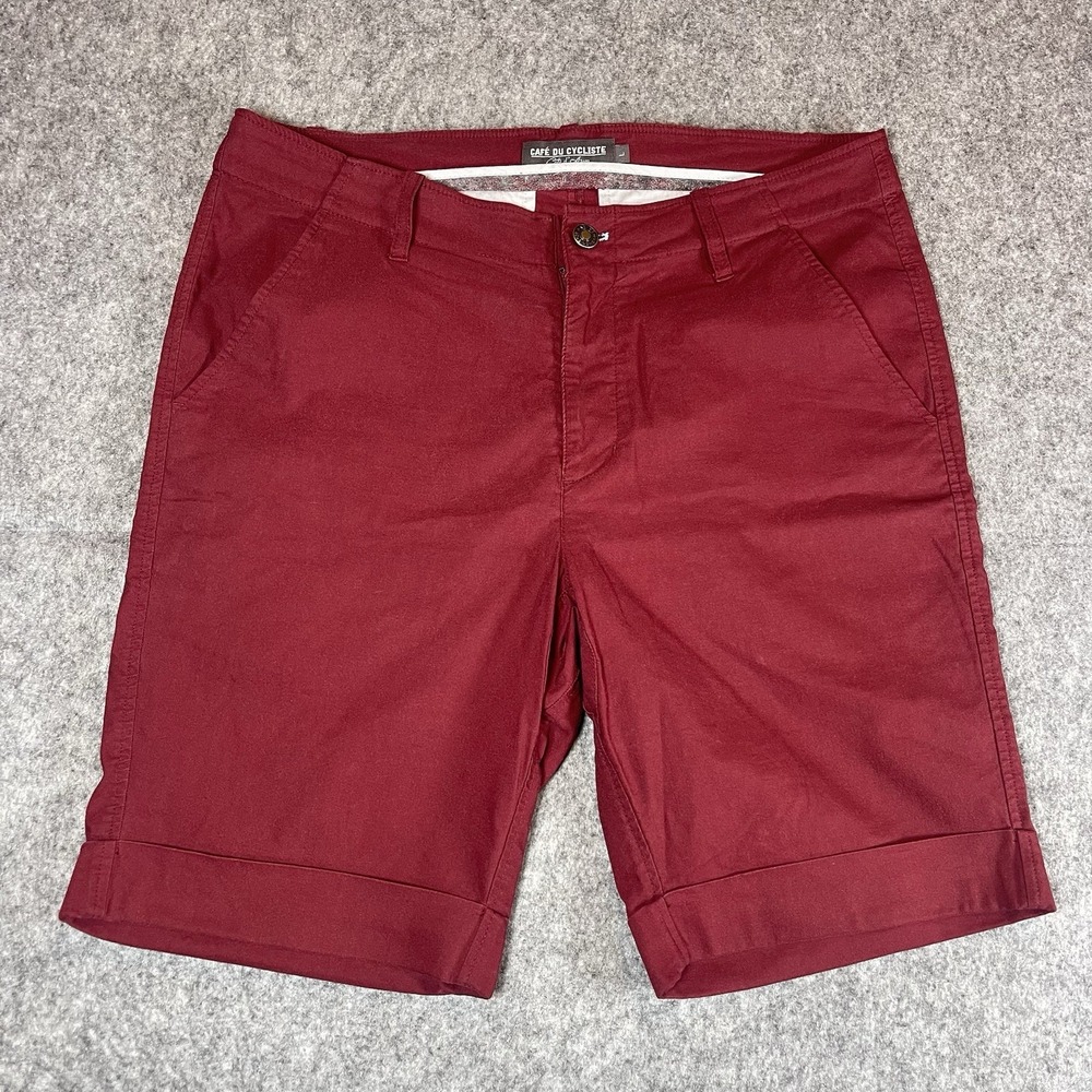 Cafe du Cycliste Paulette Men's Cycling Shorts Red Casual Bike Large